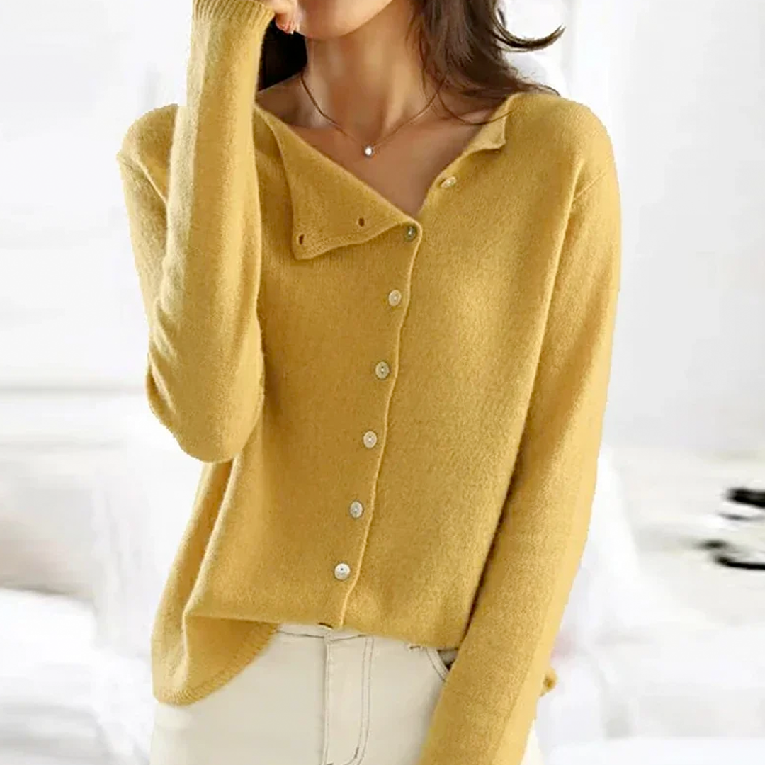 Gebreid Vest | Button-Up | Lange Mouwen | Vest Trui | Gebreide Vrouwenmode-Boutique Moda