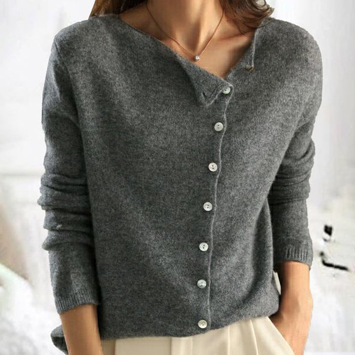Gebreid Vest | Button-Up | Lange Mouwen | Vest Trui | Gebreide Vrouwenmode-Boutique Moda