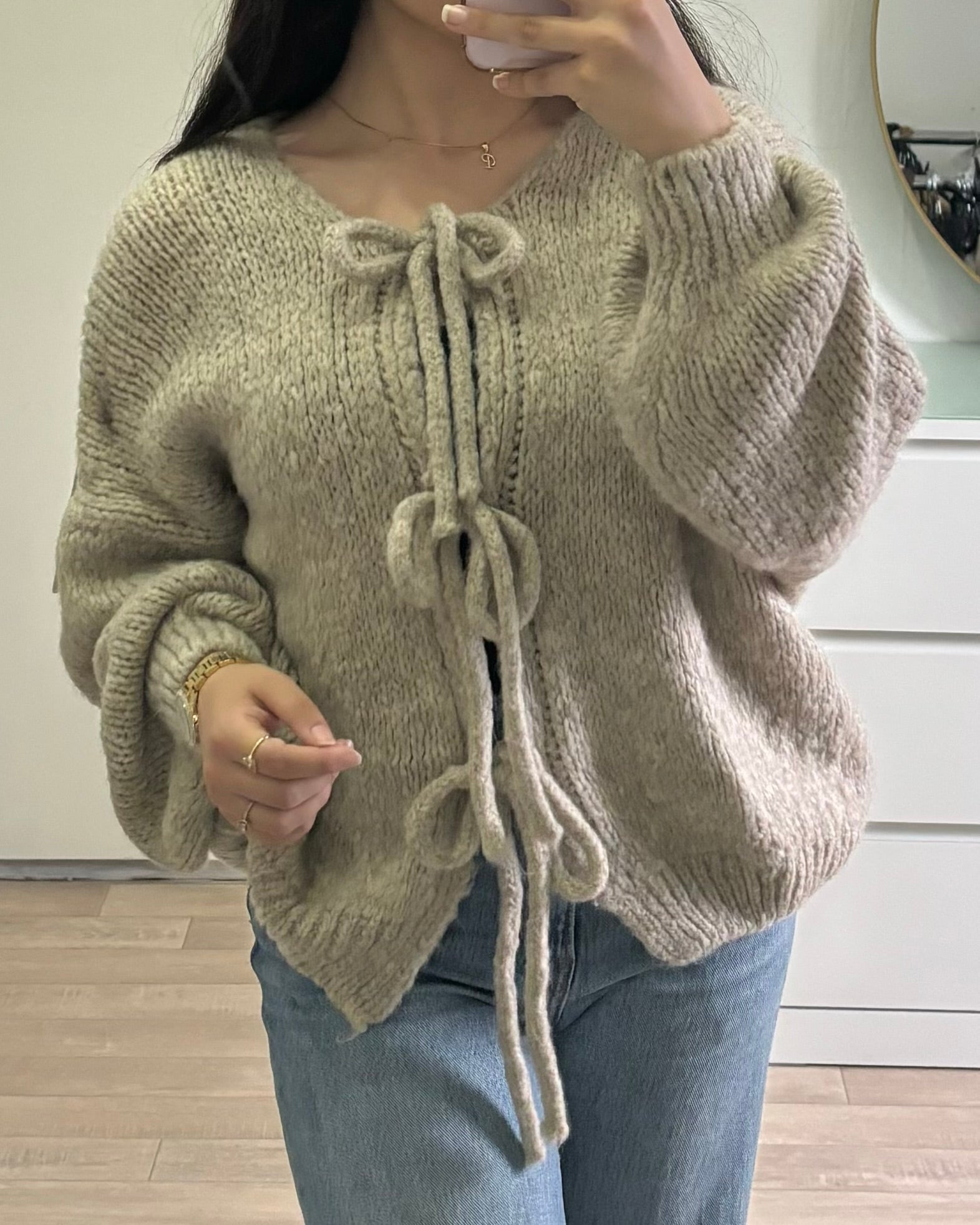 Gebreid vest | Oversized | Grof | Gebreid vest | Gebreide dameskleding-Boutique Moda