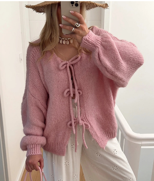 Gebreid vest | Oversized | Grof | Gebreid vest | Gebreide dameskleding-Boutique Moda