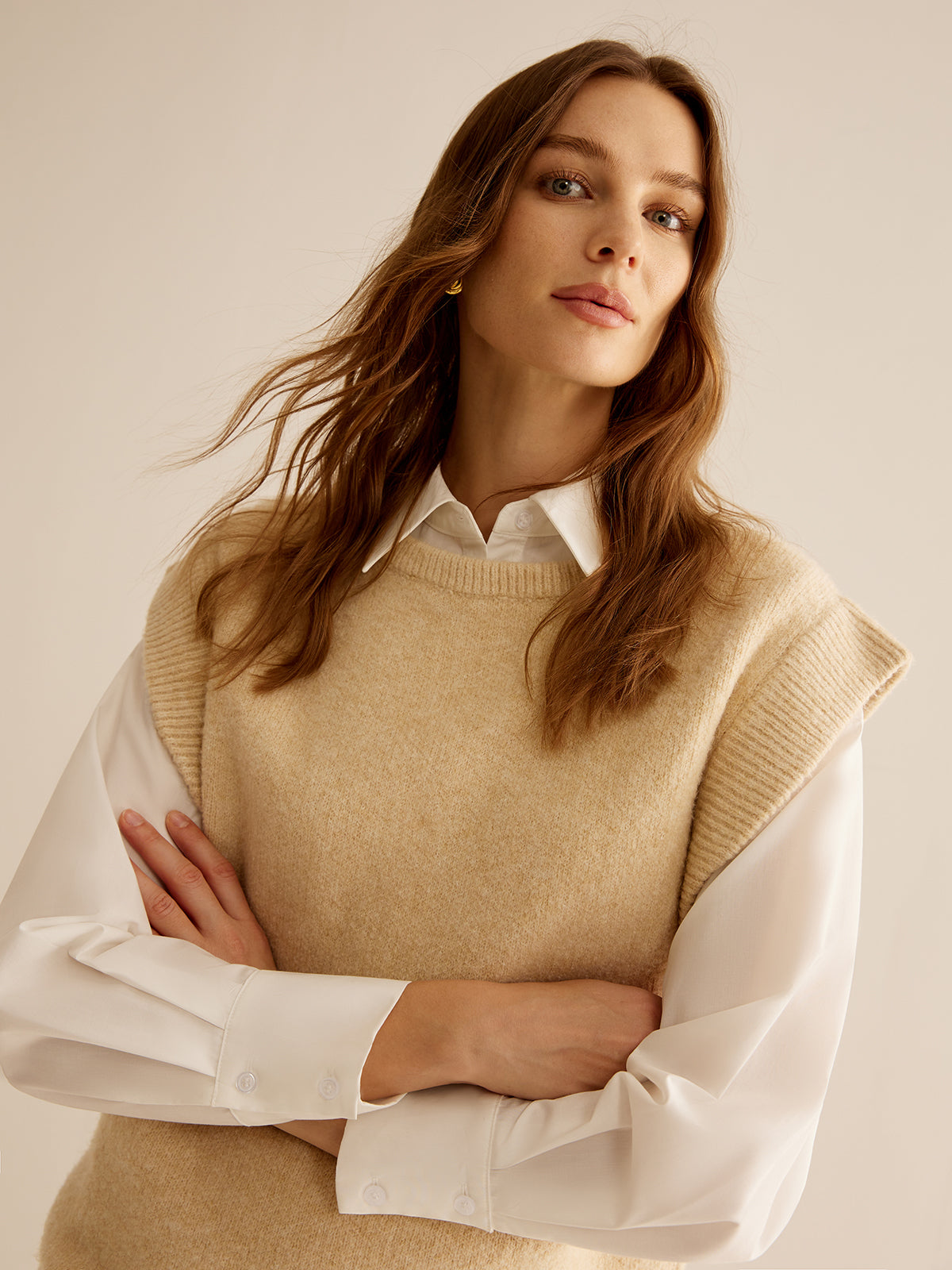 Gebreide Set | Minirok | Mouwloos | Rok en vest set | Gebreide tweedelige set voor dames-Boutique Moda