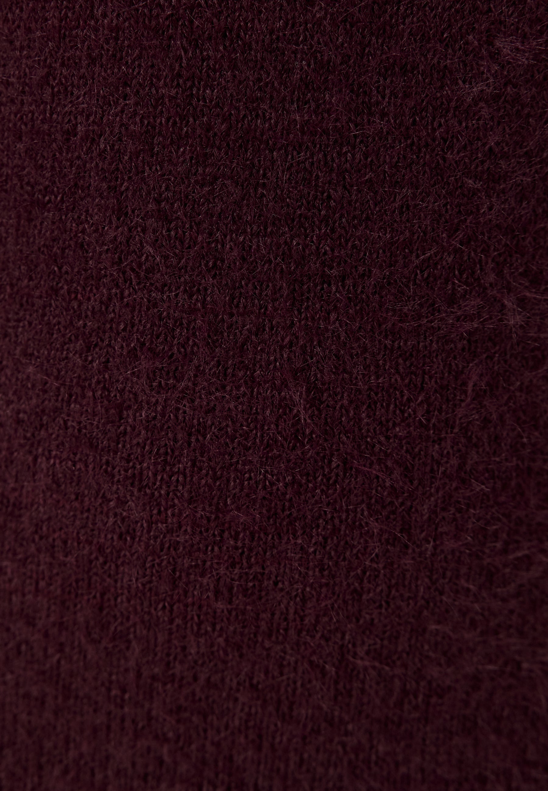 Gebreide mini-jurk | Pluizig | Lange mouwen | Bordeauxrode jurk | Jumperjurk-Boutique Moda