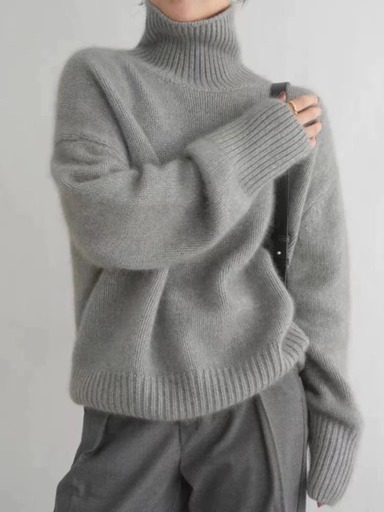 Gebreide trui | Coltrui | Kasjmier | Oversized trui | Gebreide kleding voor dames-Boutique Moda