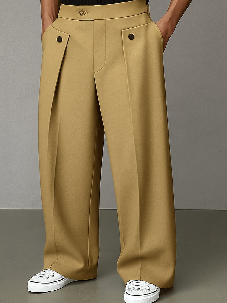 Geplooide broek - wijde heren kostuumbroek-Boutique Moda