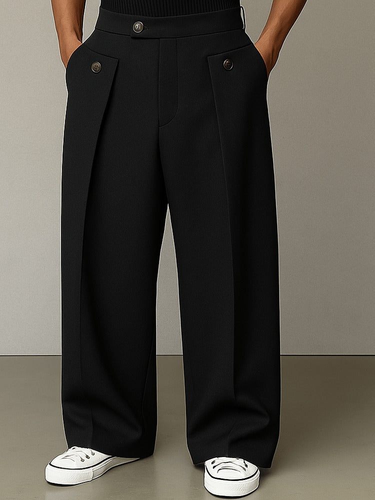 Geplooide broek - wijde heren kostuumbroek-Boutique Moda