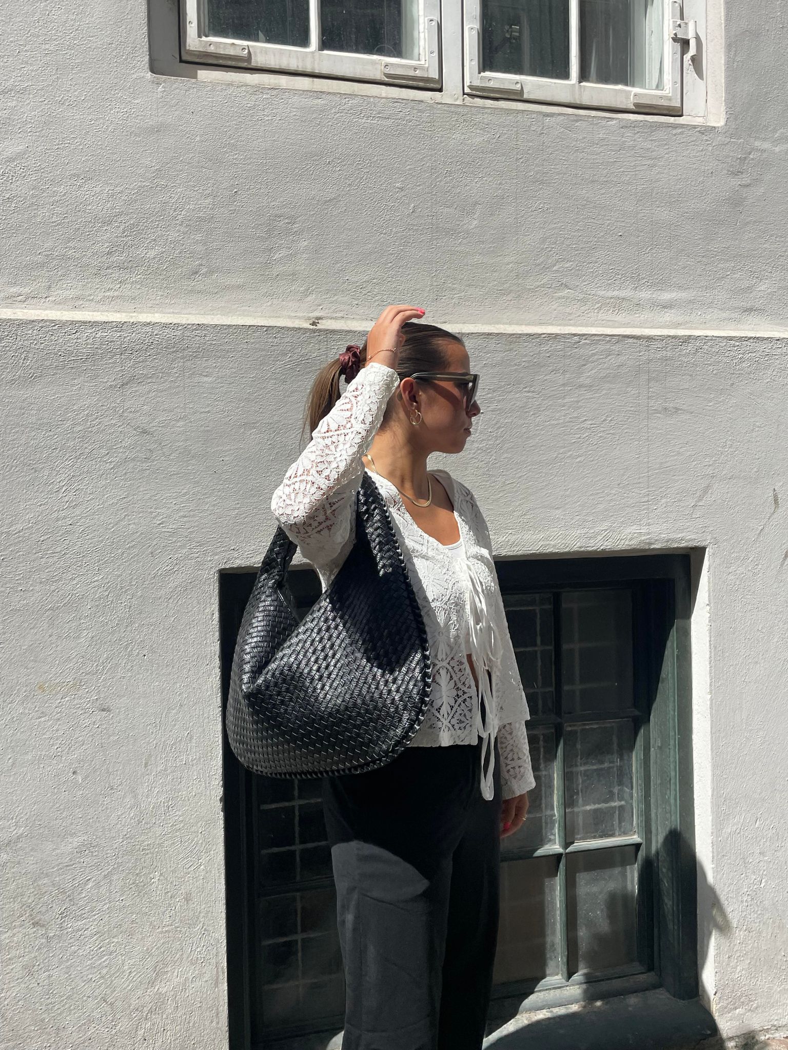 Geweven Tas - Vegan Leer - Rits - Schoudertas - Handtas-Boutique Moda