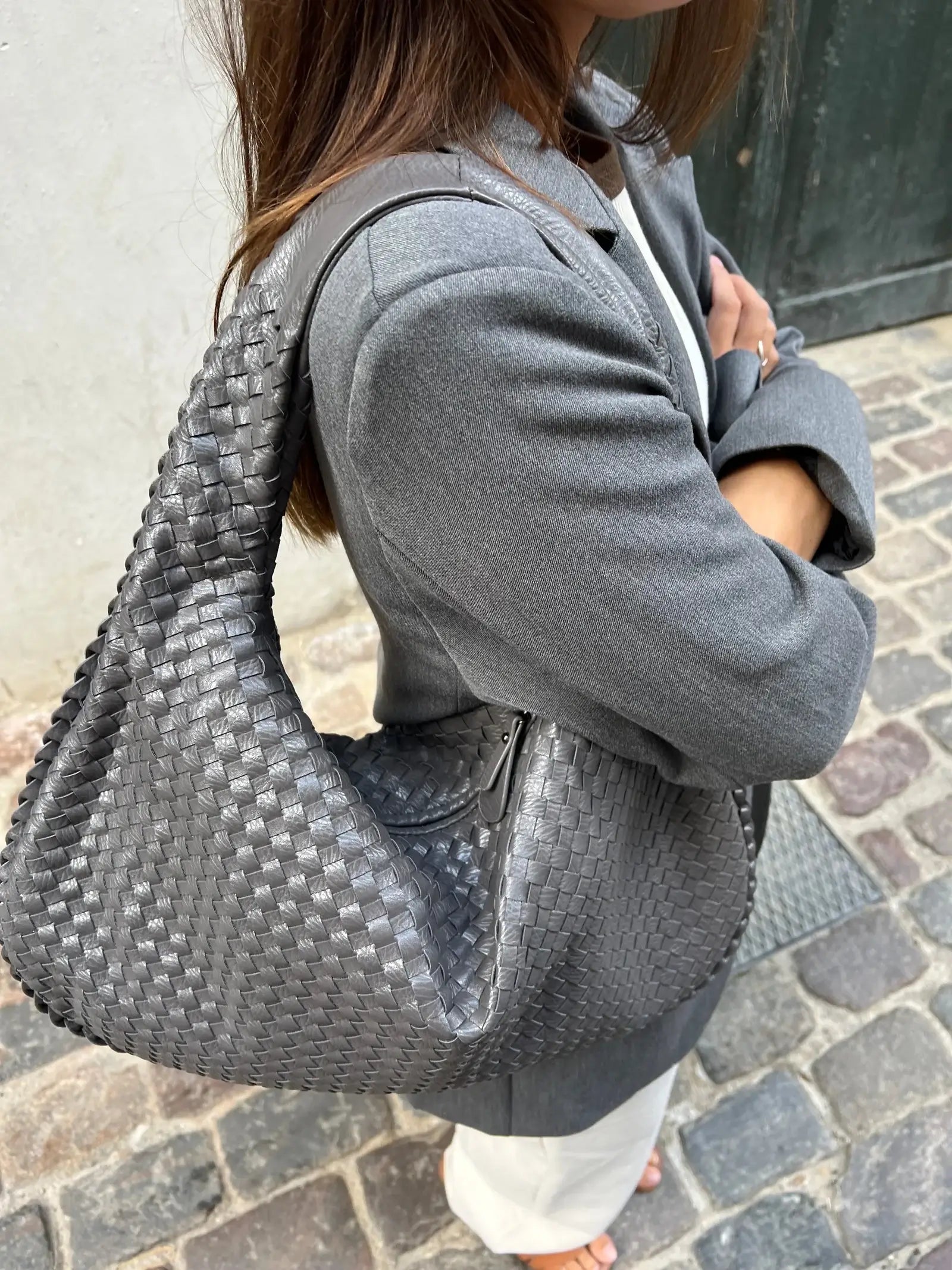 Geweven tas - Grote schoudertas voor dames voor dagelijks gebruik-Boutique Moda
