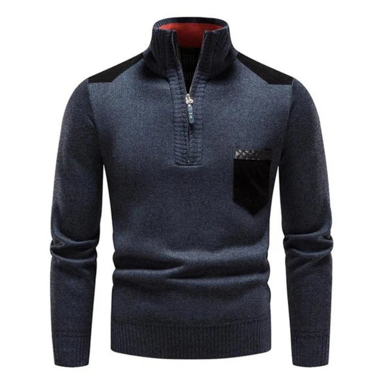 Half-Zip Jumper - Gebreide trui met kwartritssluiting voor heren-Boutique Moda