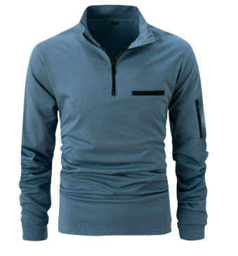 Heren Pullover met halve rits | Kwart rits | Lange mouwen | Rits poloshirt | Heren poloshirt-Boutique Moda