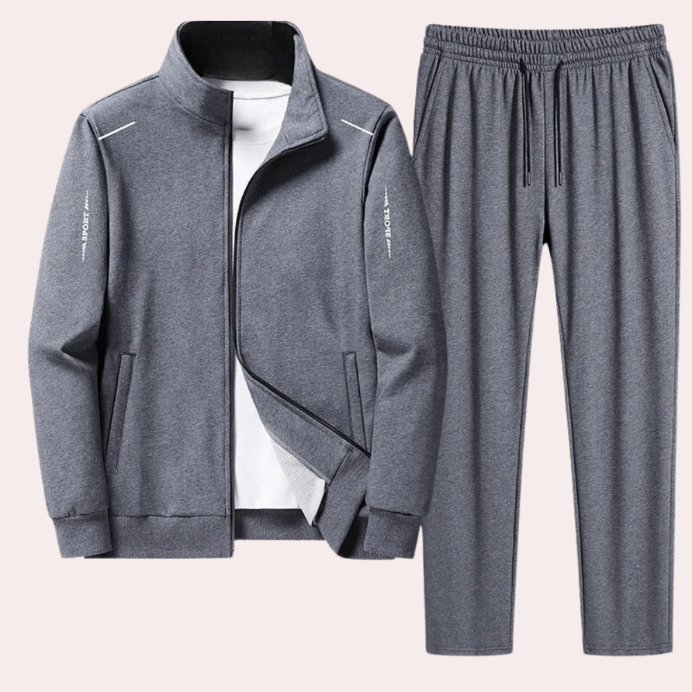 Heren trainingspak - Ritssluiting - Elastische taille - Joggingpak - Heren Activewear-Boutique Moda
