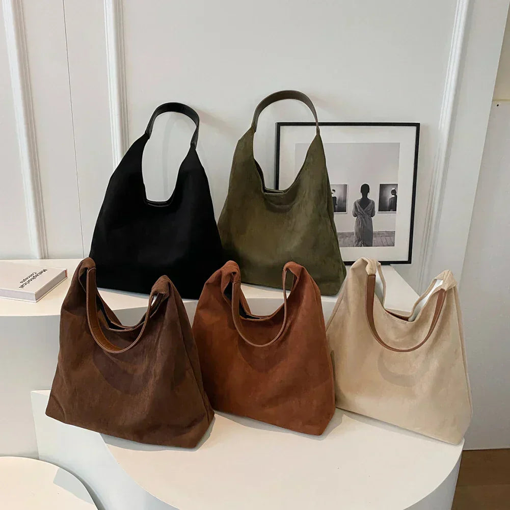 Hobo Bag - Groot - Een Riem - Suede Tas - Schoudertas-Boutique Moda