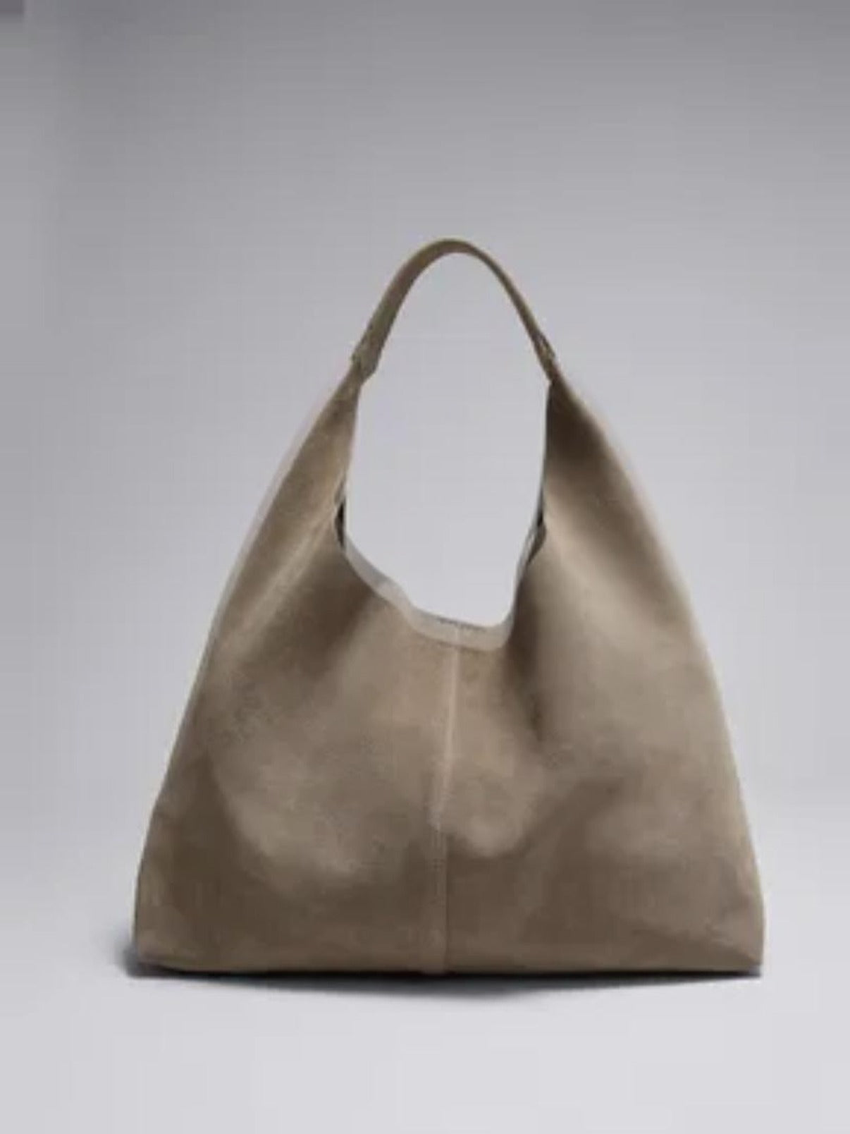 Hobo Tas Dames | Grote Suède-look Schoudertas | Shopper met Binnenvak-Boutique Moda