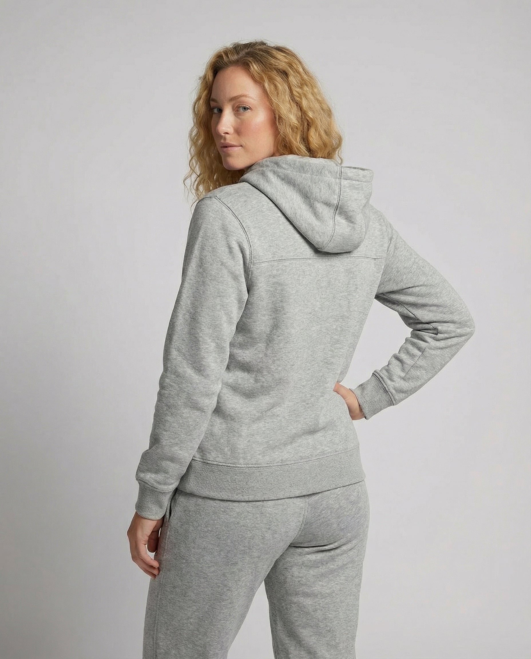 Hoodie en joggingbroek set – Casual grijze joggingpak voor dames-Boutique Moda
