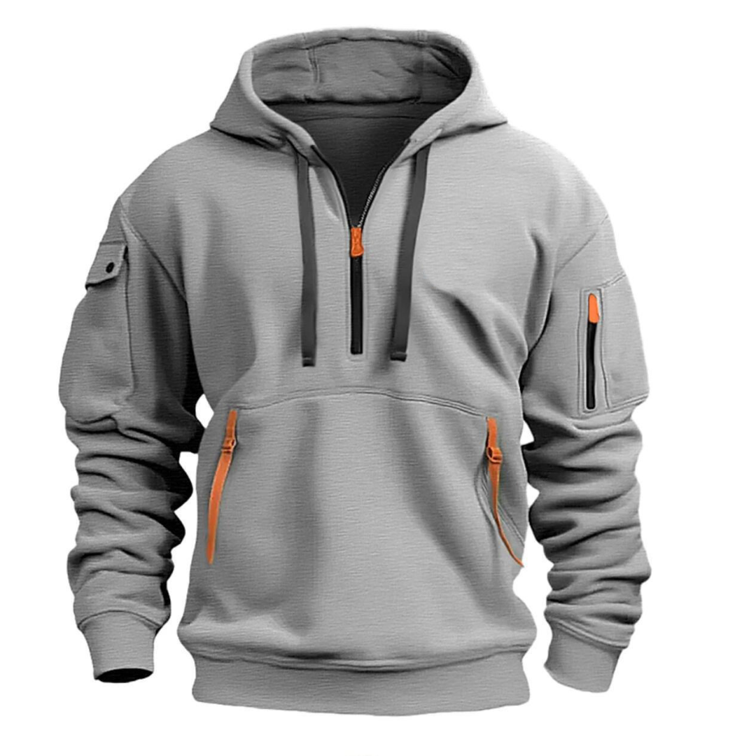 Hoodie met halve rits | Zakken met rits | Pullover | Casual hoodie | Hoodie voor mannen-Boutique Moda