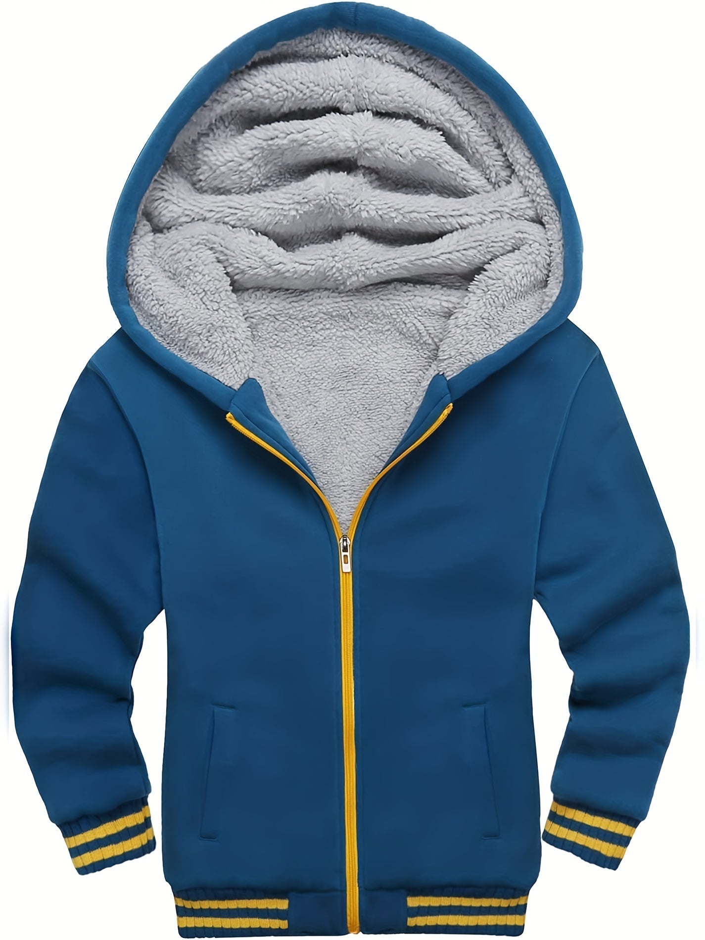 Hoodies voor kinderen - Jongens Warme Zip-Up fleece gevoerde Hoodie voor de winter-Boutique Moda