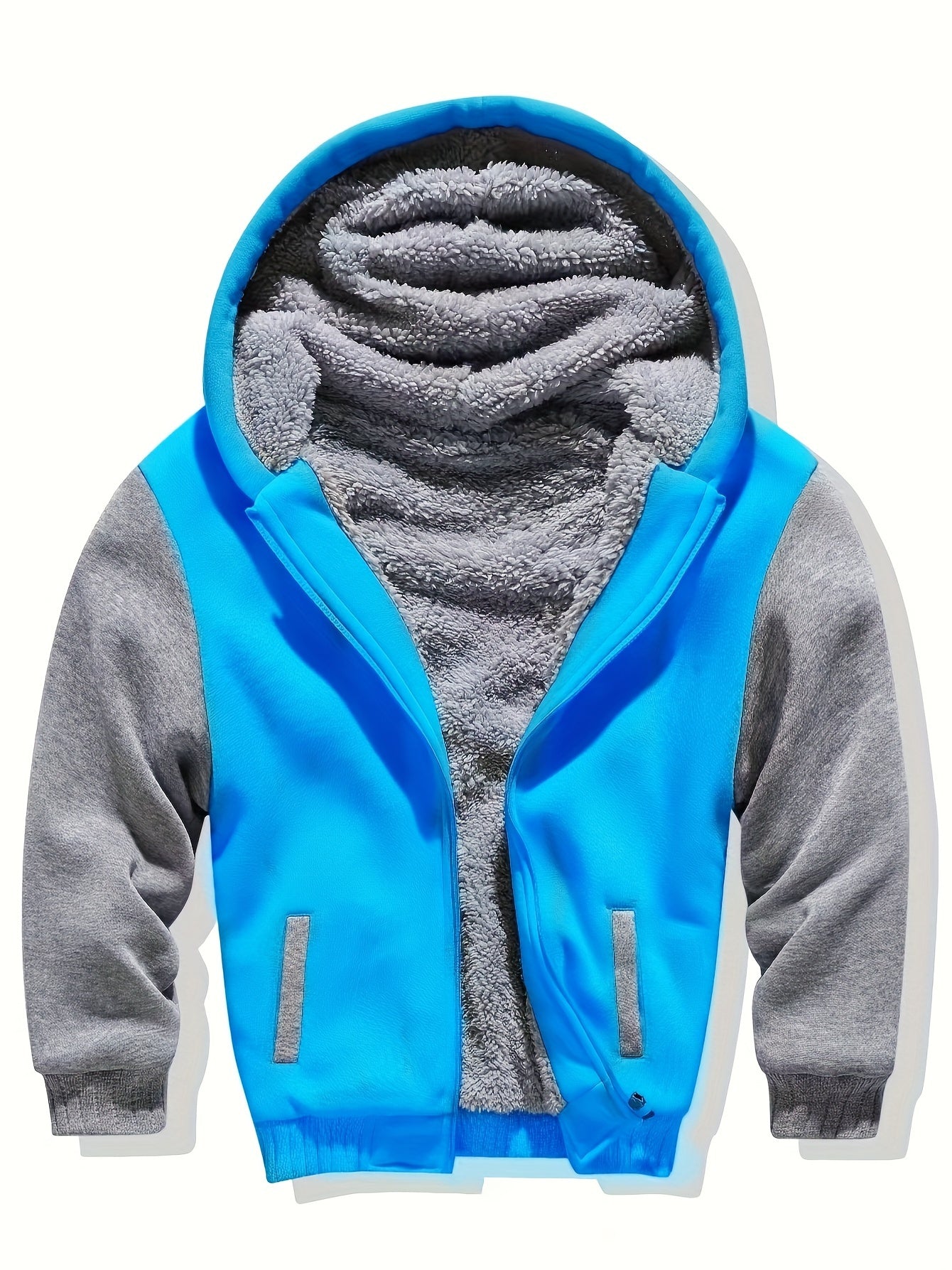 Hoodies voor kinderen - Jongens Warme Zip-Up fleece gevoerde Hoodie voor de winter-Boutique Moda