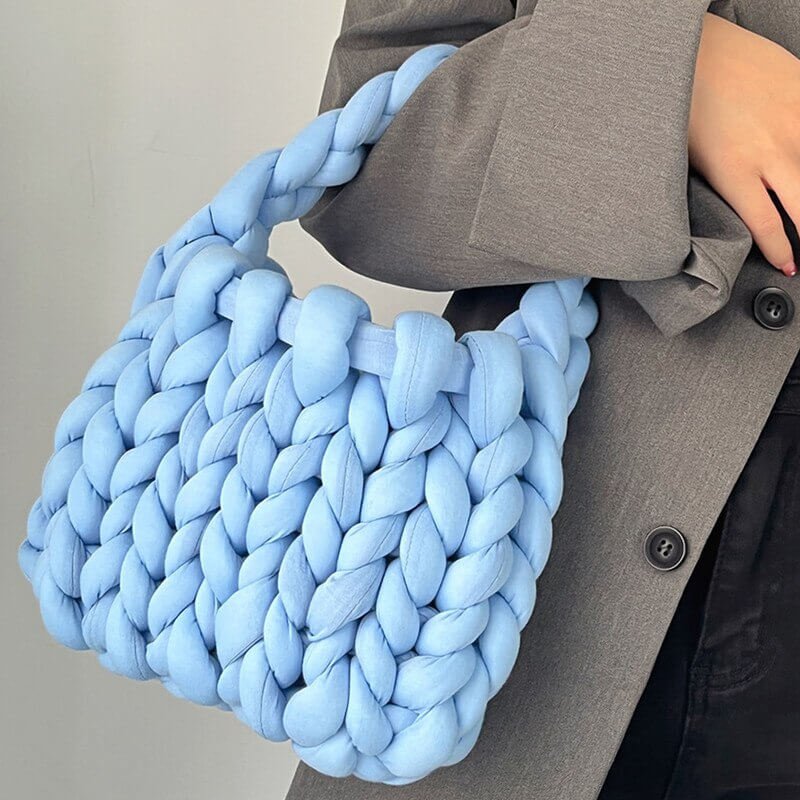 Grofgebreide mini handtas 5