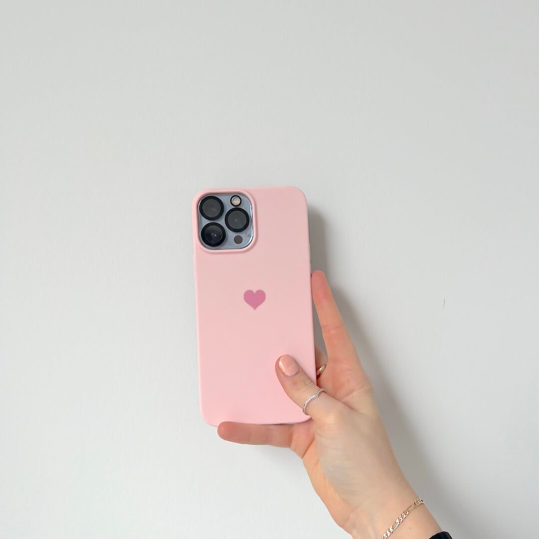 iPhone Case | Siliconen Hartje | Pastel Mat Beschermend-Boutique Moda