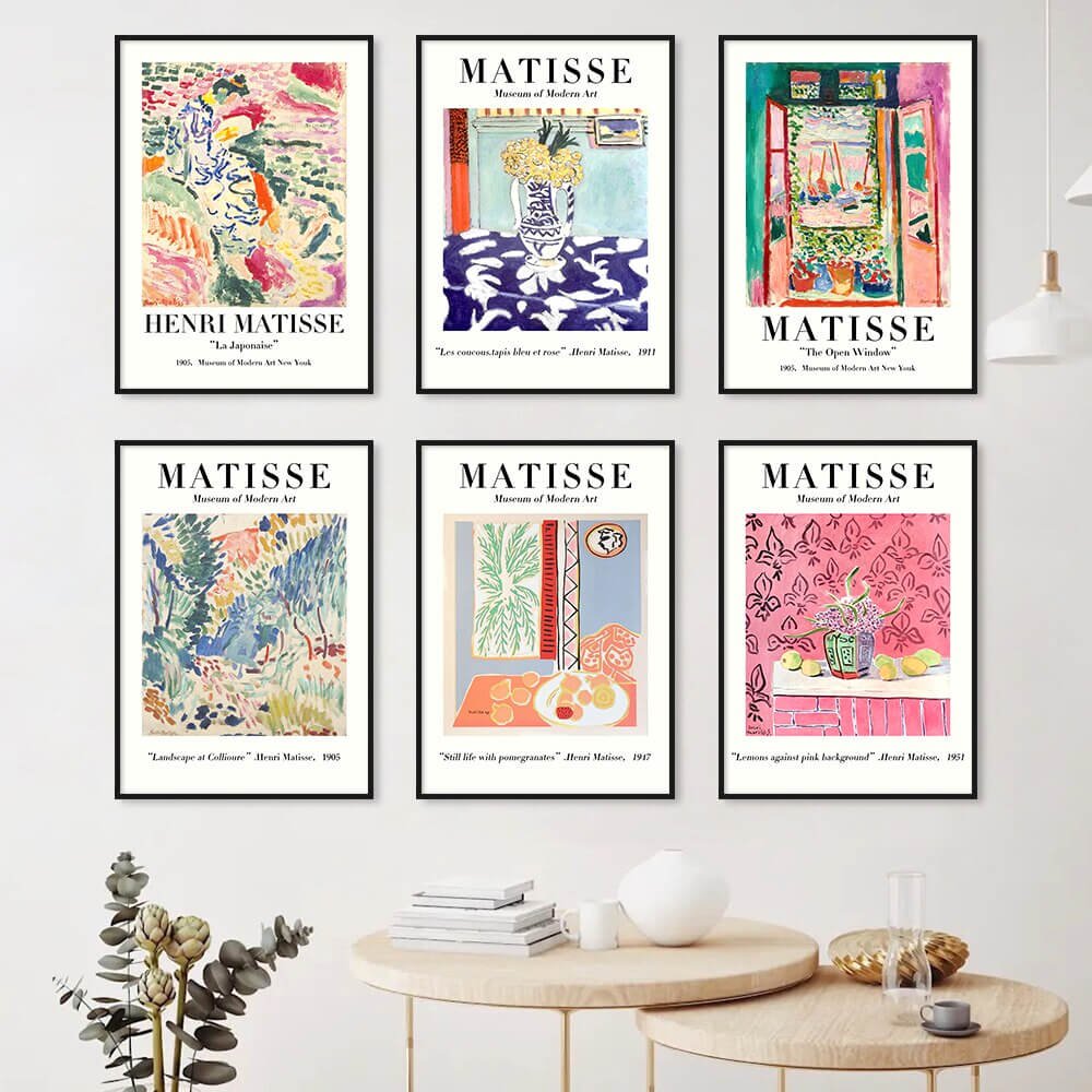 Wanddecoratie Woonkamer | Matisse Kunstdruk | Ongelijst 5 Prints-Boutique Moda