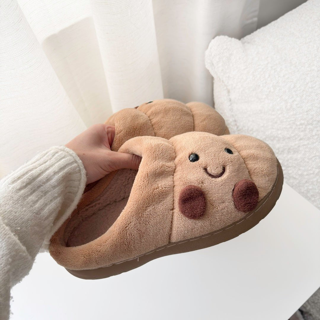 Grappige Sloffen | Pluche Croissant | Antislip Dikke Zool-Boutique Moda
