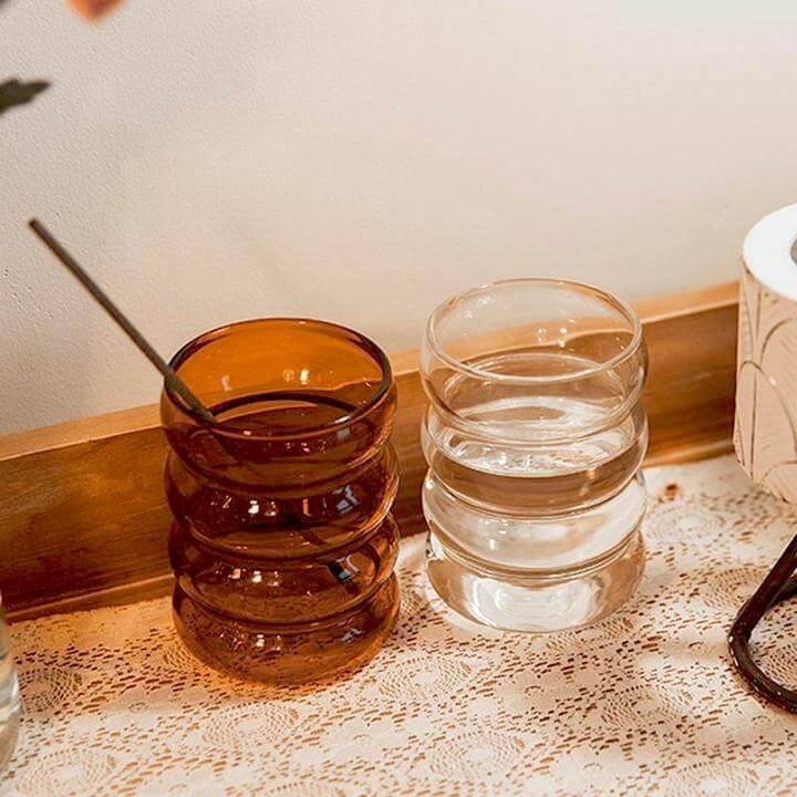 Set van twee gekleurde bubbelglazen 8