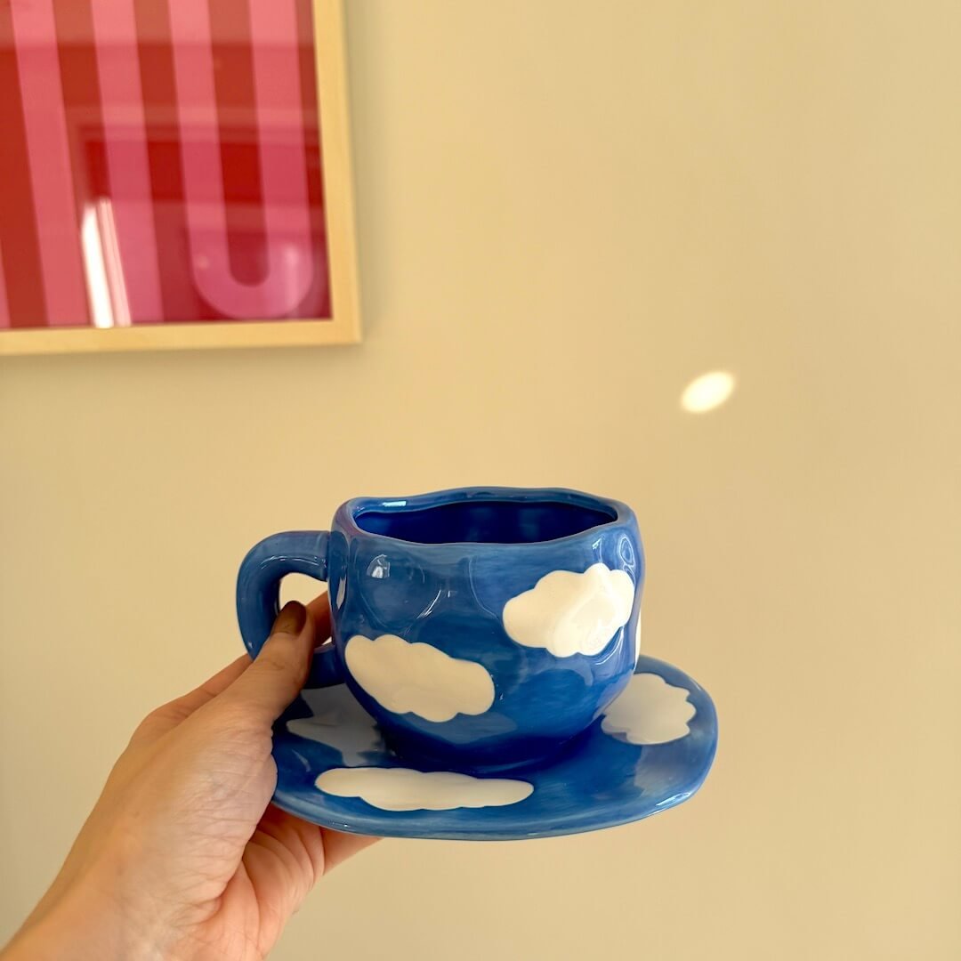 Koffiekopjes | Kop en Schotel | Handgeschilderd Keramiek-Boutique Moda