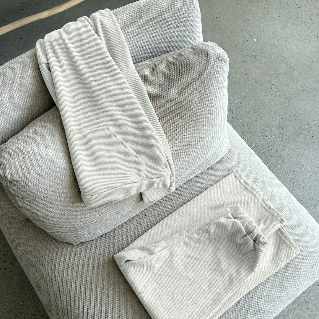 Sweatpak Dames | Tweedelig | Capuchon en Wijde Pijpen-Boutique Moda
