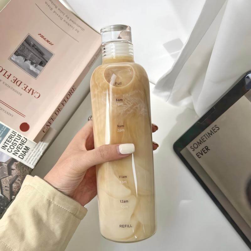 Waterfles | Tijdmarkering | 500 of 700 ml BPA Vrij-Boutique Moda