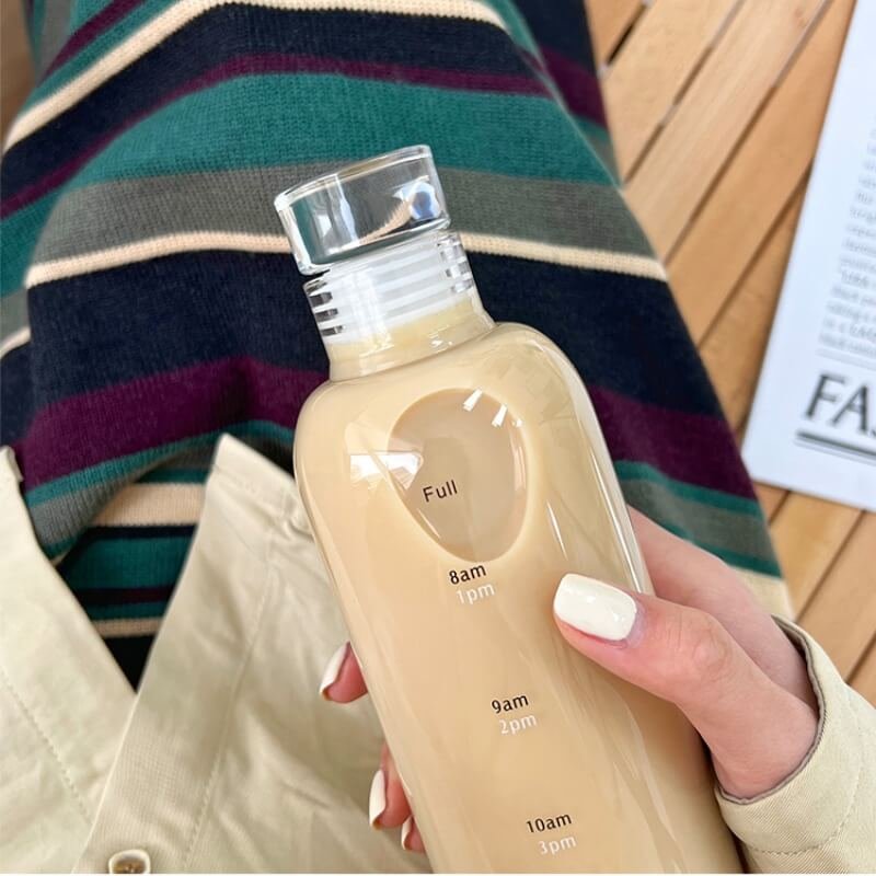 Waterfles | Tijdmarkering | 500 of 700 ml BPA Vrij-Boutique Moda