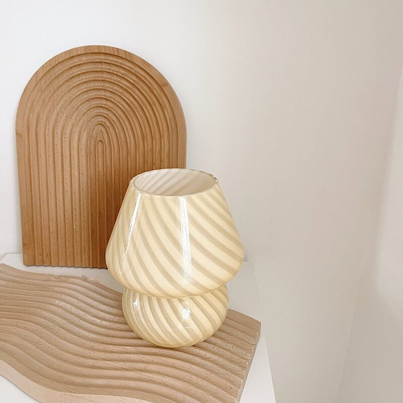 Paddenstoellamp van gedraaid glas 7