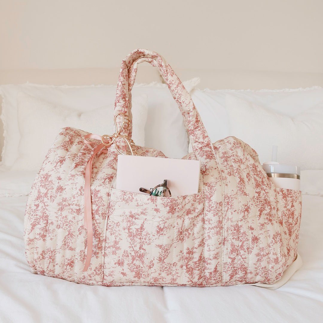 Weekendtas met bloemenprint 4