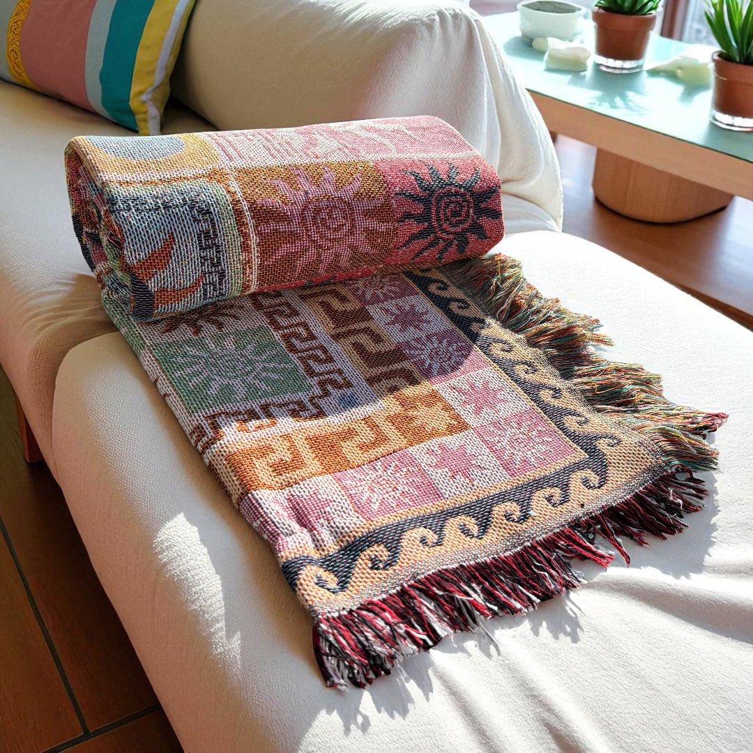 Boho wandkleed met zon en maan 1