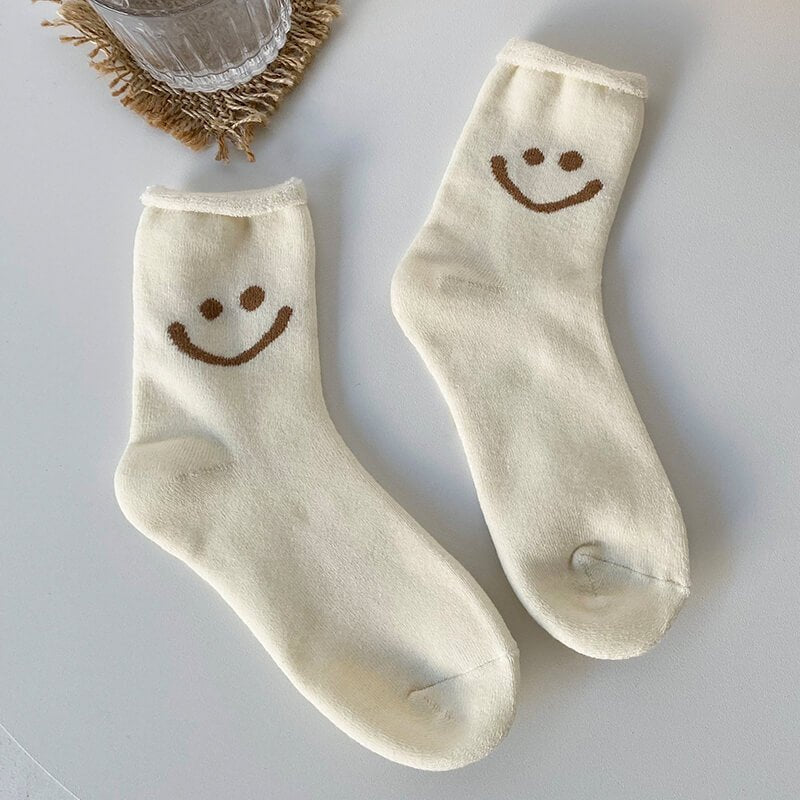 Sokken met geborduurde smiley 10