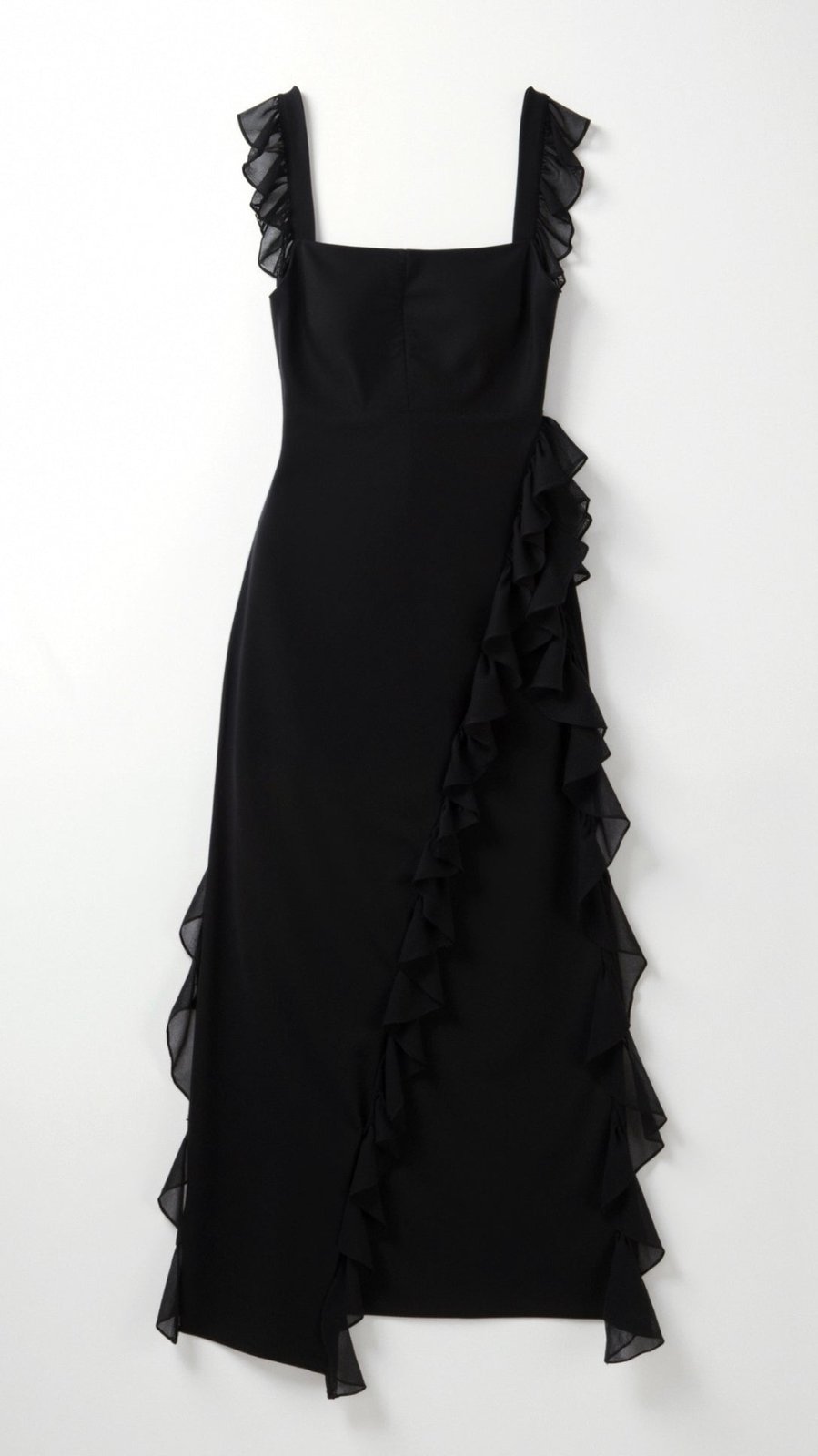Galajurk | Ruches | Split Voor | Vierkante Hals | Vijf Kleuren-Boutique Moda
