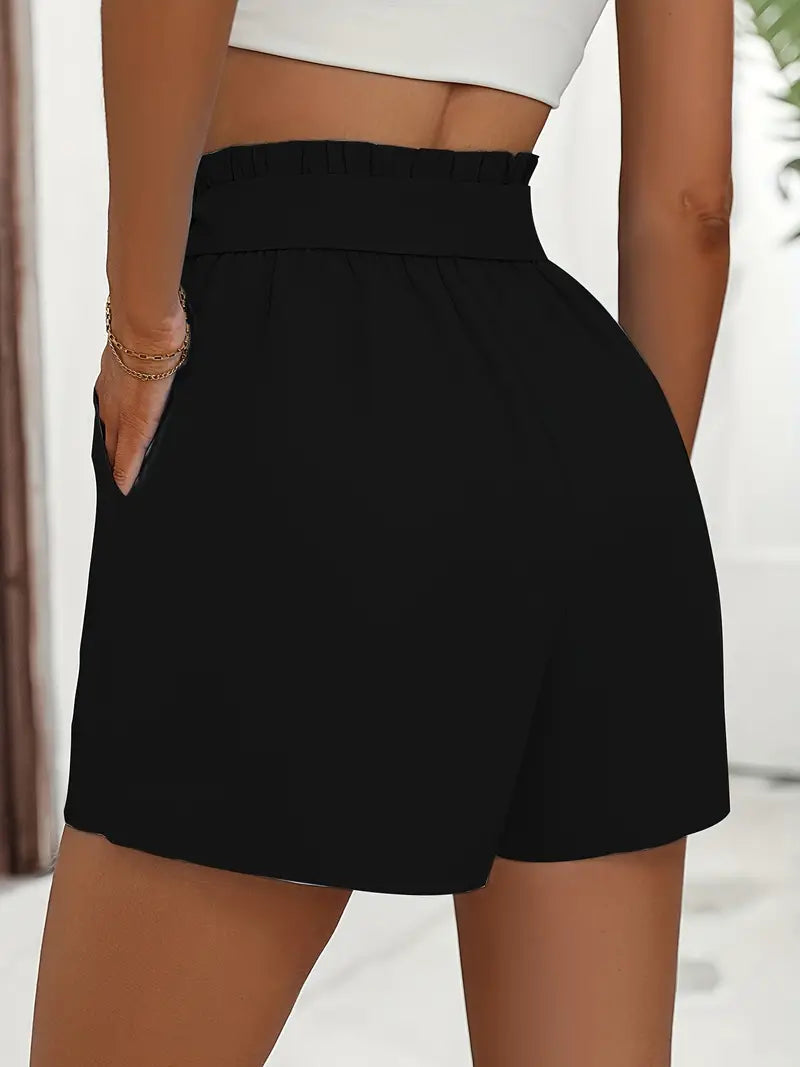 Imanuela Kort | Losse damesshort met hoge taille-Boutique Moda