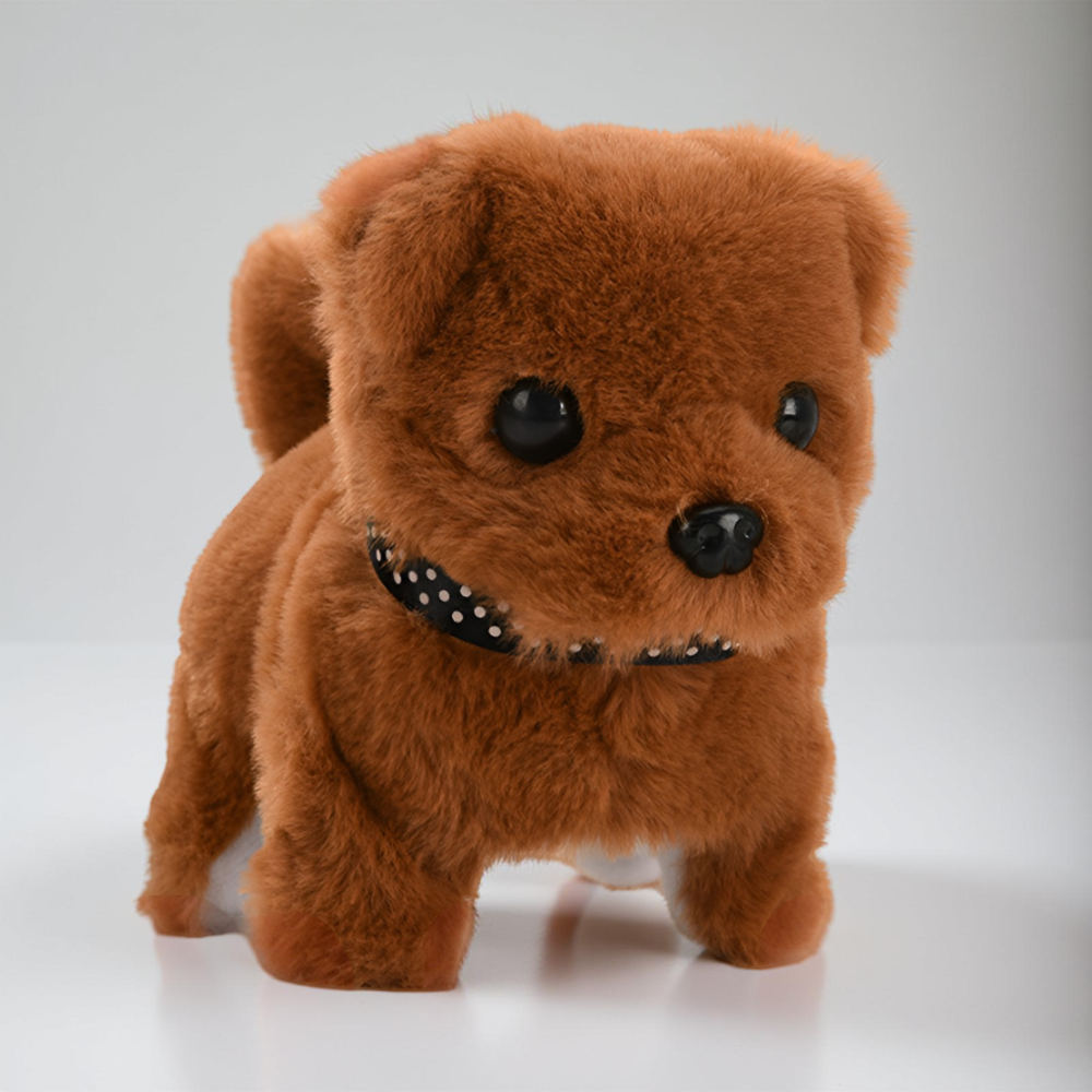 Interactieve robotpuppy | Loopt, blaft en kwispelt | Pluche hond-Boutique Moda