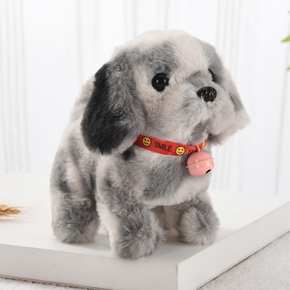 Interactieve robotpuppy | Loopt, blaft en kwispelt | Pluche hond-Boutique Moda