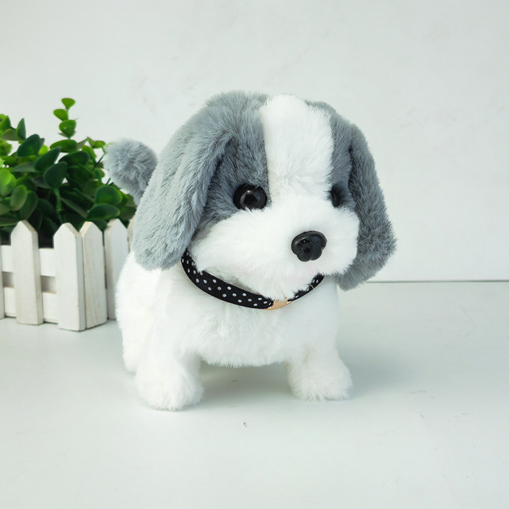 Interactieve robotpuppy | Loopt, blaft en kwispelt | Pluche hond-Boutique Moda