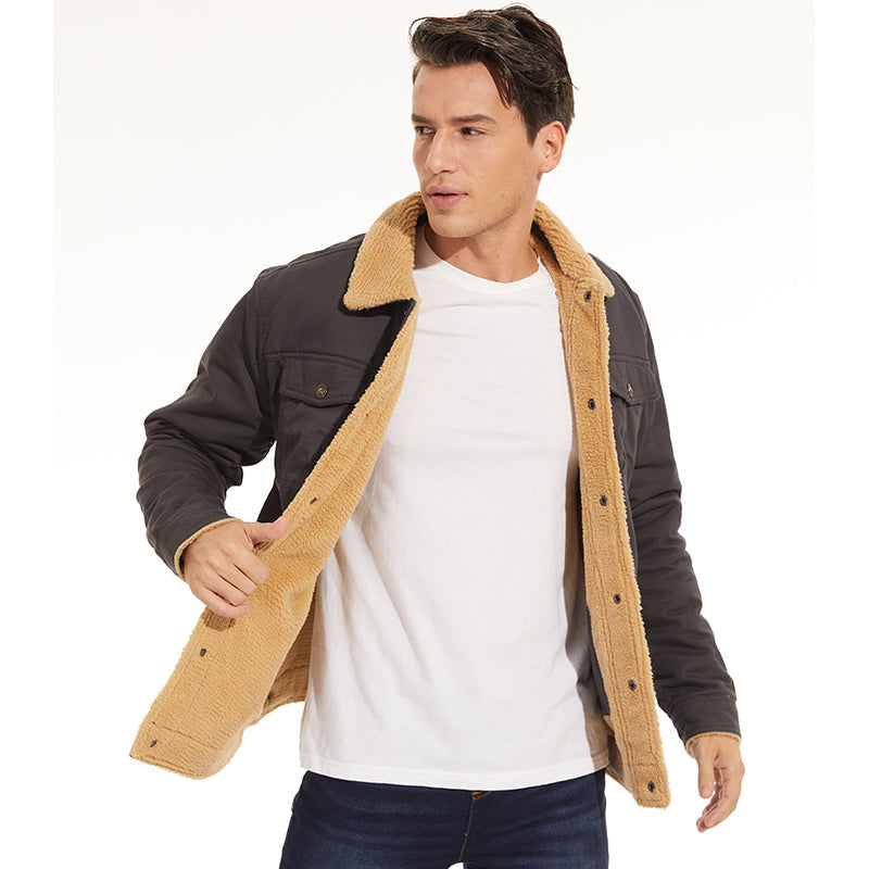 Jas met Sherpa - Waterdicht - Met fleece gevoerd - Winterjas - Herenjas-Boutique Moda