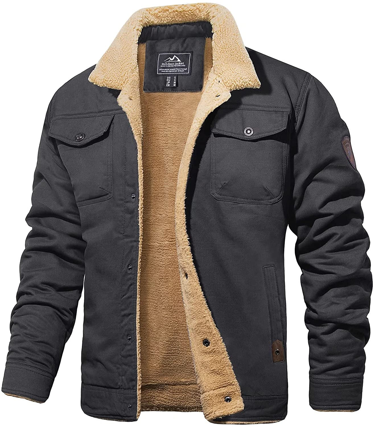 Jas met Sherpa - Waterdicht - Met fleece gevoerd - Winterjas - Herenjas-Boutique Moda