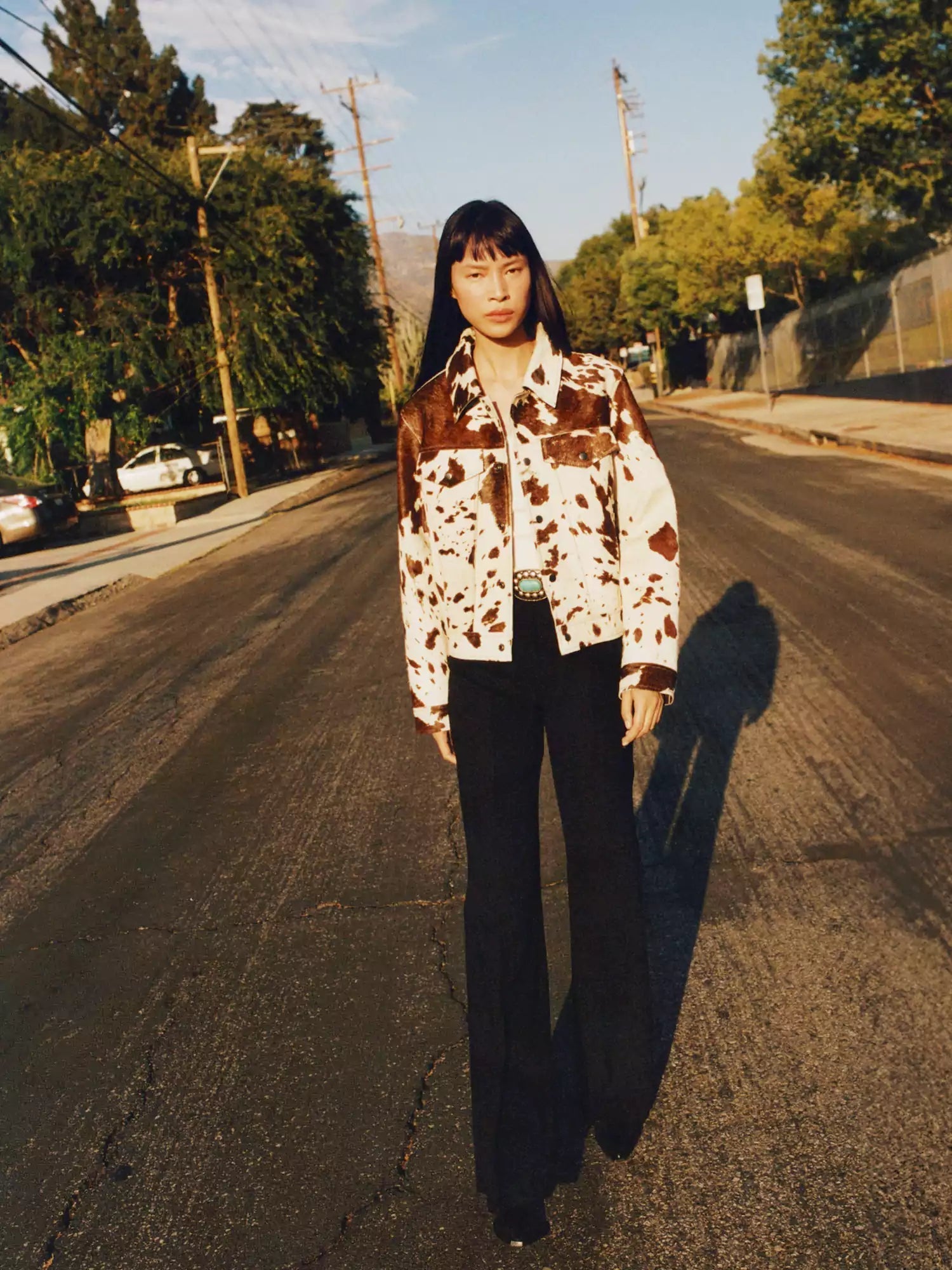 Jas met koeienprint | Ritssluiting | Kort | Koeienjas | Damesjas-Boutique Moda