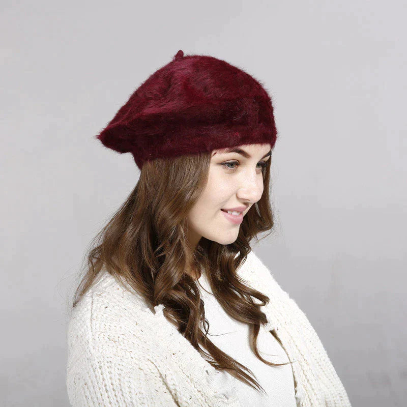 Jenna Beret Hat | Blijf knus en chique op koude winterdagen met deze stijlvolle baret hoed-Boutique Moda