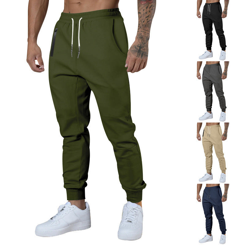 Joggingbroek – Trekkoord – Zakken met rits – Slim-fit joggingbroek – Joggingbroek voor heren-Boutique Moda