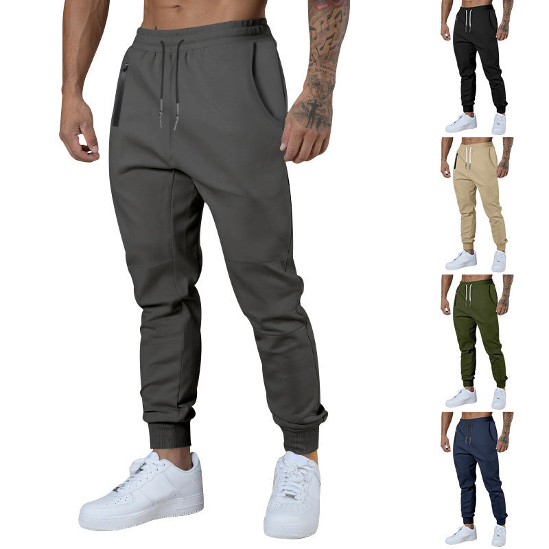Joggingbroek – Trekkoord – Zakken met rits – Slim-fit joggingbroek – Joggingbroek voor heren-Boutique Moda