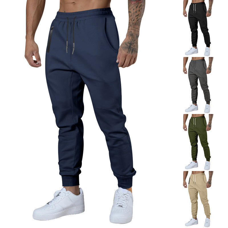 Joggingbroek – Trekkoord – Zakken met rits – Slim-fit joggingbroek – Joggingbroek voor heren-Boutique Moda