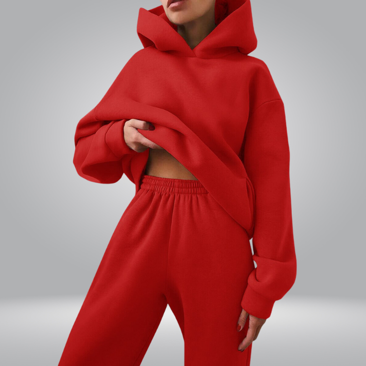 Josephine Trainingspak | Casual 2-Delige Hoodie & Joggingsbroek Set voor Vrouwen-Boutique Moda