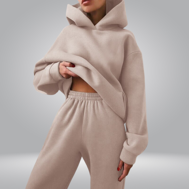 Josephine Trainingspak | Casual 2-Delige Hoodie & Joggingsbroek Set voor Vrouwen-Boutique Moda