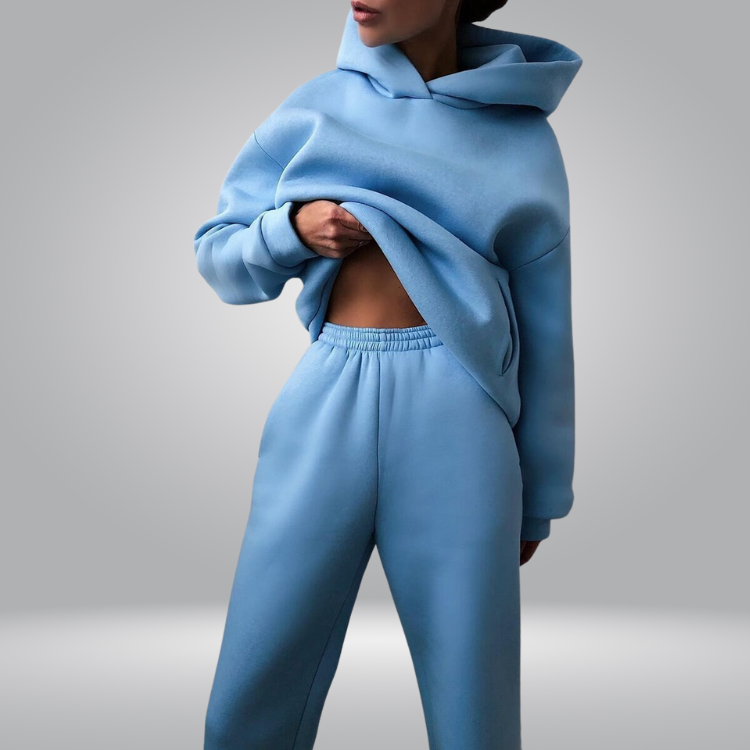 Josephine Trainingspak | Casual 2-Delige Hoodie & Joggingsbroek Set voor Vrouwen-Boutique Moda