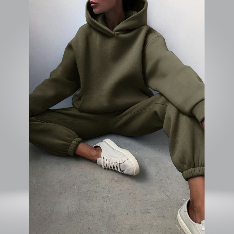 Josephine Trainingspak | Casual 2-Delige Hoodie & Joggingsbroek Set voor Vrouwen-Boutique Moda