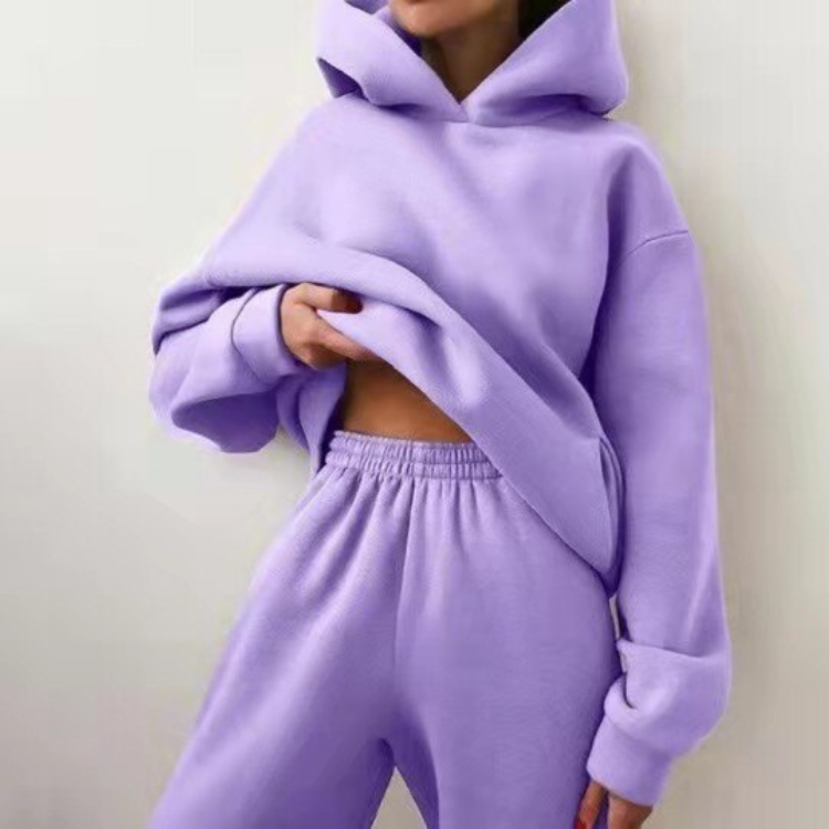 Josephine Trainingspak | Casual 2-Delige Hoodie & Joggingsbroek Set voor Vrouwen-Boutique Moda